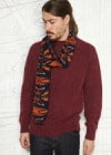 Ymc Navy Aztec Wool Scarf