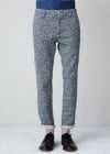 Topman Blue Printed Skinny Chinos