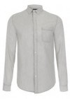 Topman Grey Long Sleeve Denim Shirt