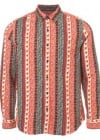 Topman Red Rosebowl Cord Floral Print Shirt