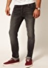 Asos Skinny Jeans In Washed Grey