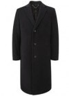Austin Reed Black Long Wool/cashmere Coat