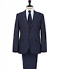 Reiss Evoque Two Button Notch Wool Suit Indigo