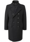 Austin Reed Black Zip Out Wool Coat