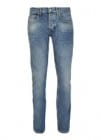 Topman Light Wash Distressed Vintage Slim Jeans