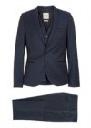 Topman Navy Bogart Skinny Three Piece Suit