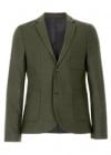 Topman Khaki Flannel Deconstructed Blazer