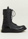 Rick Owens Mens Combat Micro Sole Boots