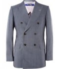 Junya Watanabe Pinstripe Wool And Mohair-blend Suit Jacket