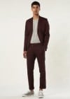 Topman Wine Coloured Cotton Suit