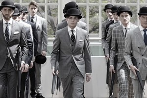 Hackett SS13 Suits: Monochrome Patterns